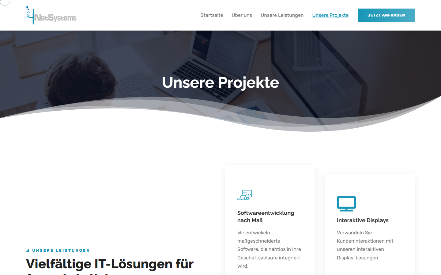 Website, Hosting- und Mail-Migration für 4Net Systems Einblick 4