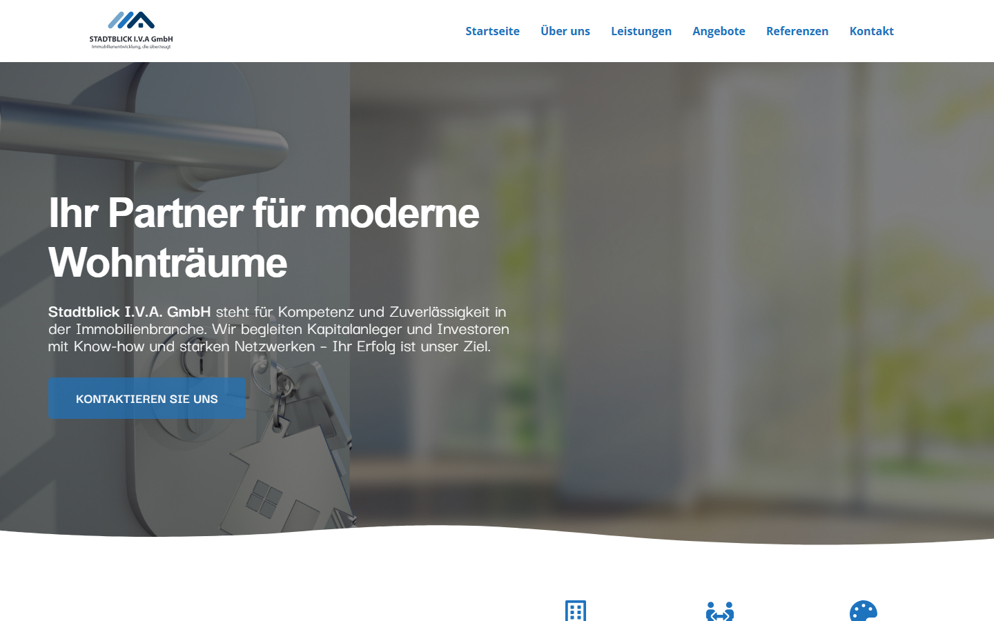 Website für Stadtblick IVA Immobilienentwicklung
