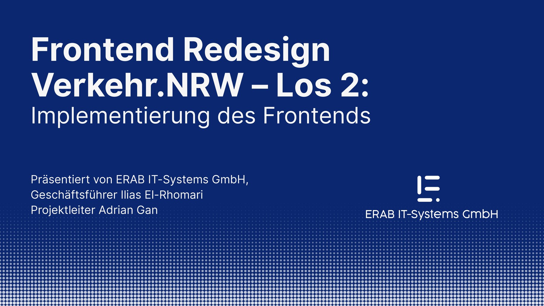 Frontend-Implementierung für das Redesign von Verkehr.NRW (Los 2) Screenshot 1
