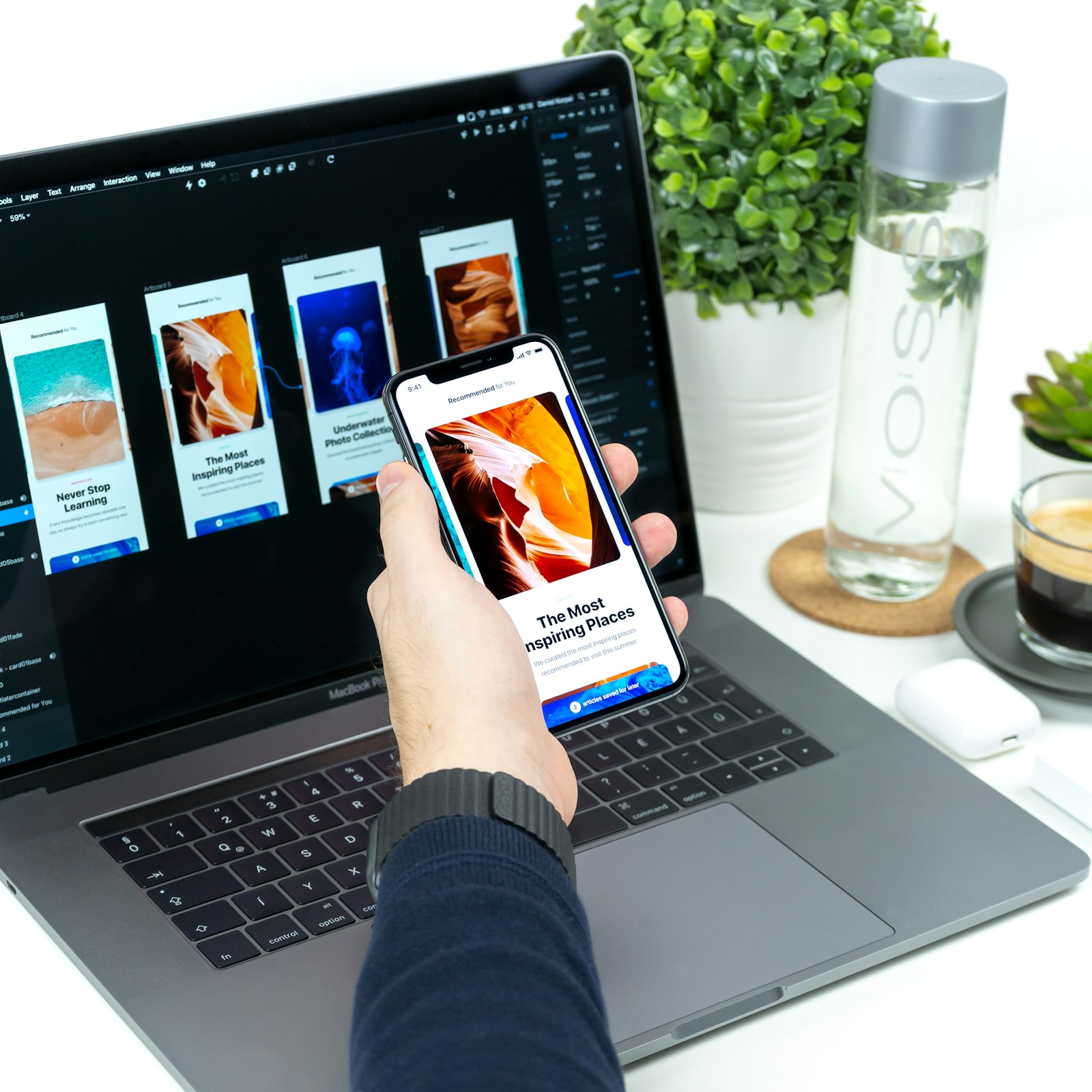 Interface-Design und Website-Komponenten