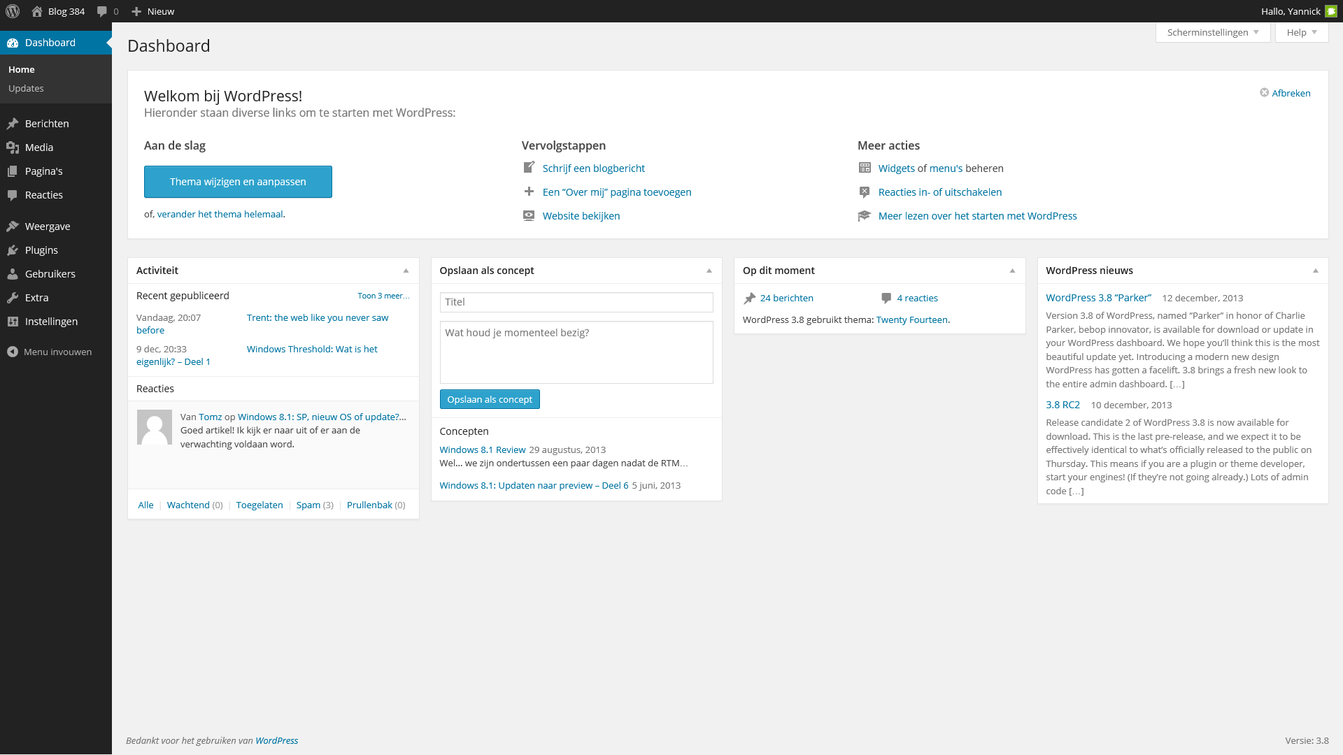 WordPress Dashboard als WooCommerce-Basis